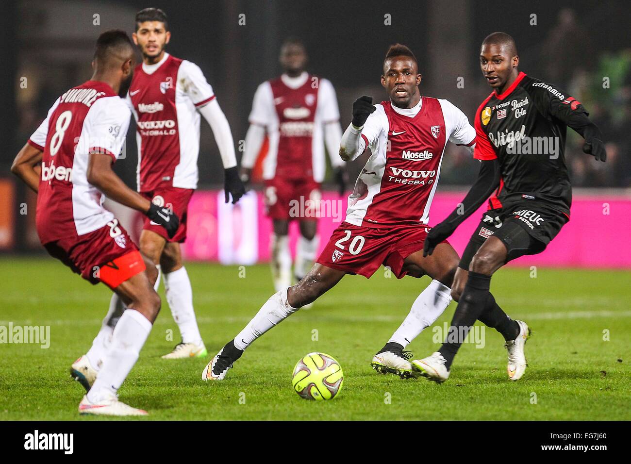 Modibo MAIGA - 15.02.2015 - Metz / Guingamp - 25eme journee de Ligue 1 .Photo : Fred Marvaux icona / Sport Foto Stock