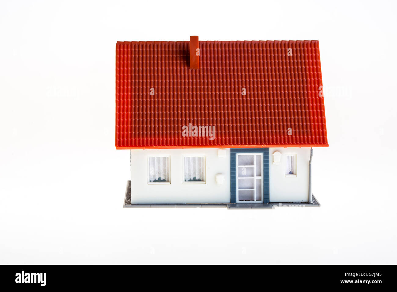 Immagine simbolica, home, casa, settore immobiliare, plastica modello di casa, Foto Stock