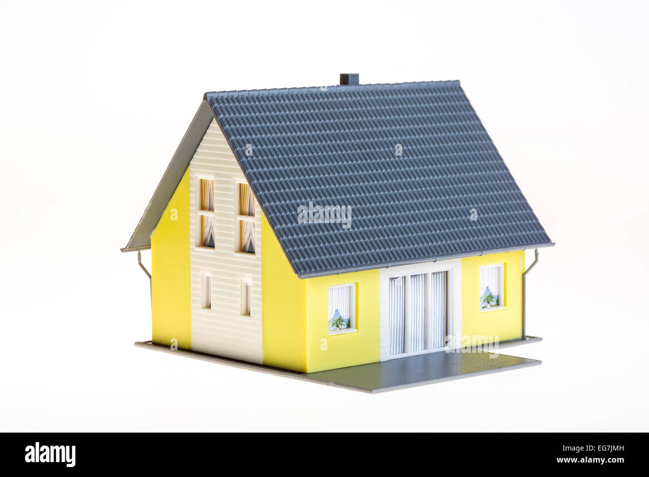 Immagine simbolica, home, casa, settore immobiliare, plastica modello di casa, Foto Stock