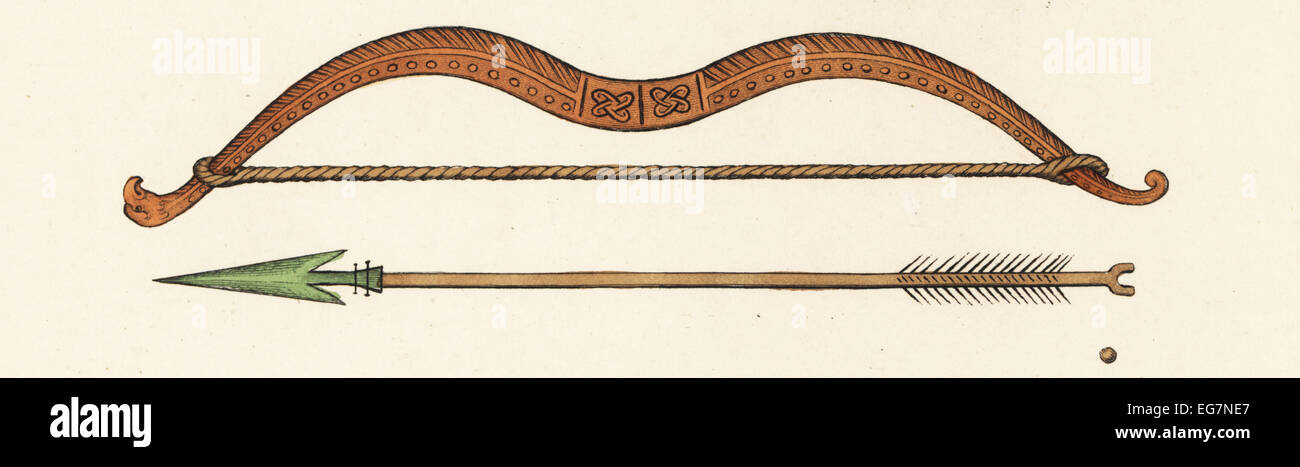 Anglosassone di arco e frecce, decimo secolo. Foto Stock
