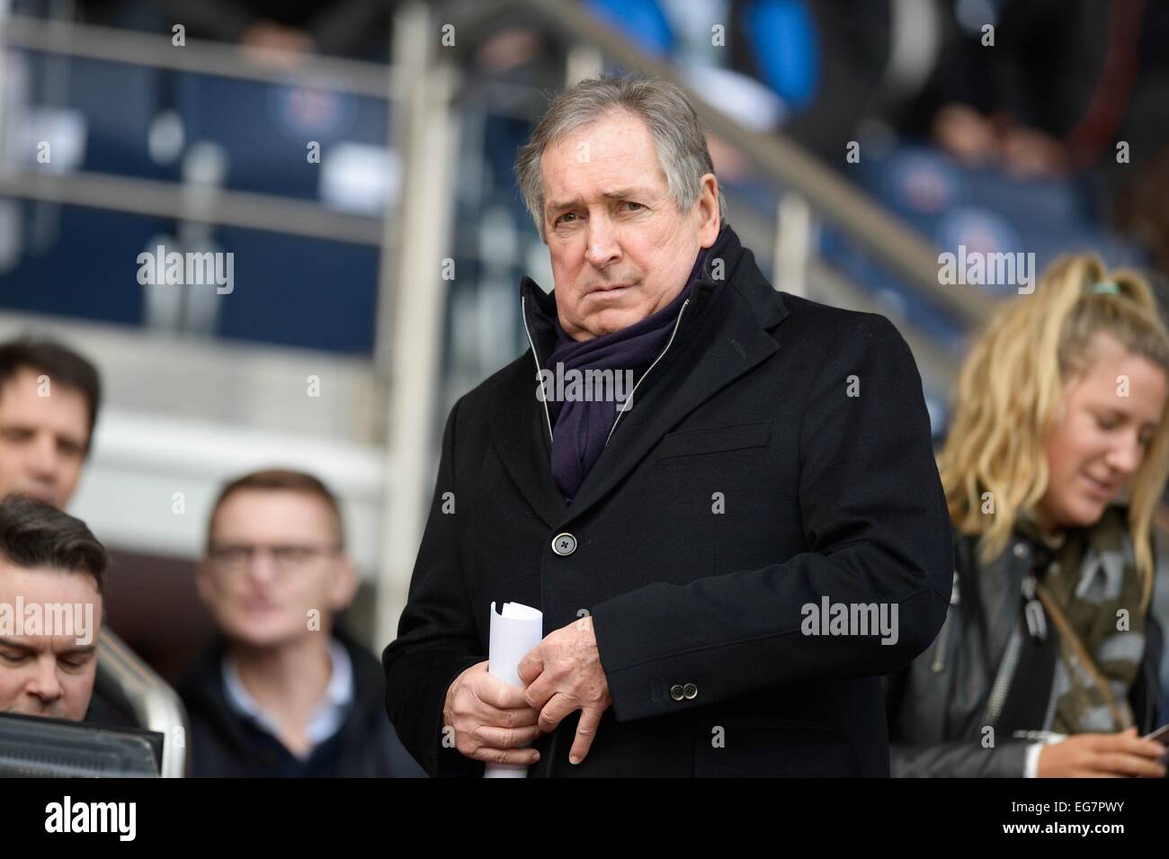 Gerard Houllier - 14.02.2015 - Paris Saint Germain/Caen - 25eme journee de Ligue 1.Photo : Andre Ferreira/Icona Sport Foto Stock