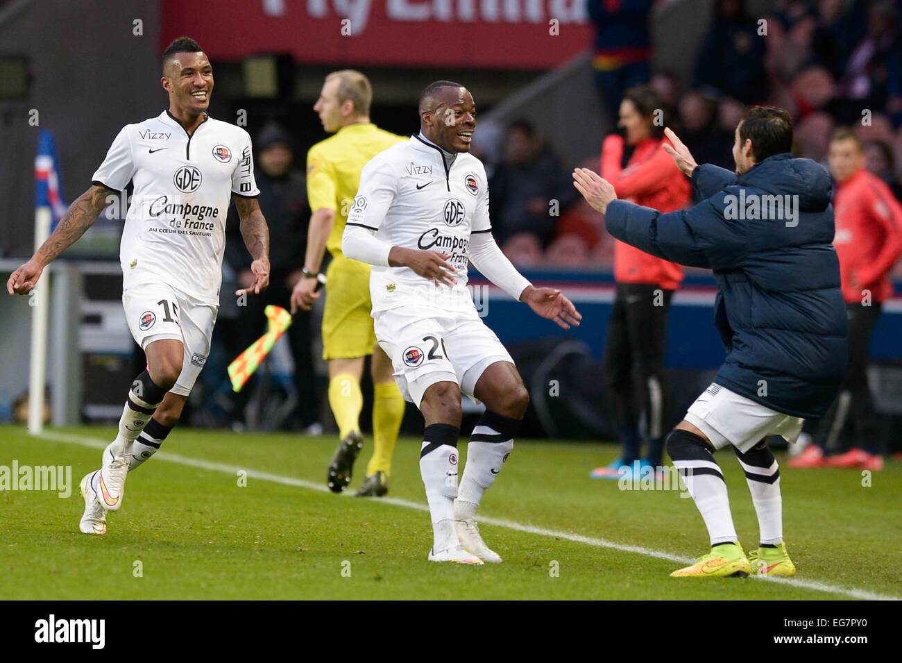 La Joie Caen - Herve Bazile - 14.02.2015 - Paris Saint Germain/Caen - 25eme journee de Ligue 1.Photo : Andre Ferreira/Icona Sport Foto Stock