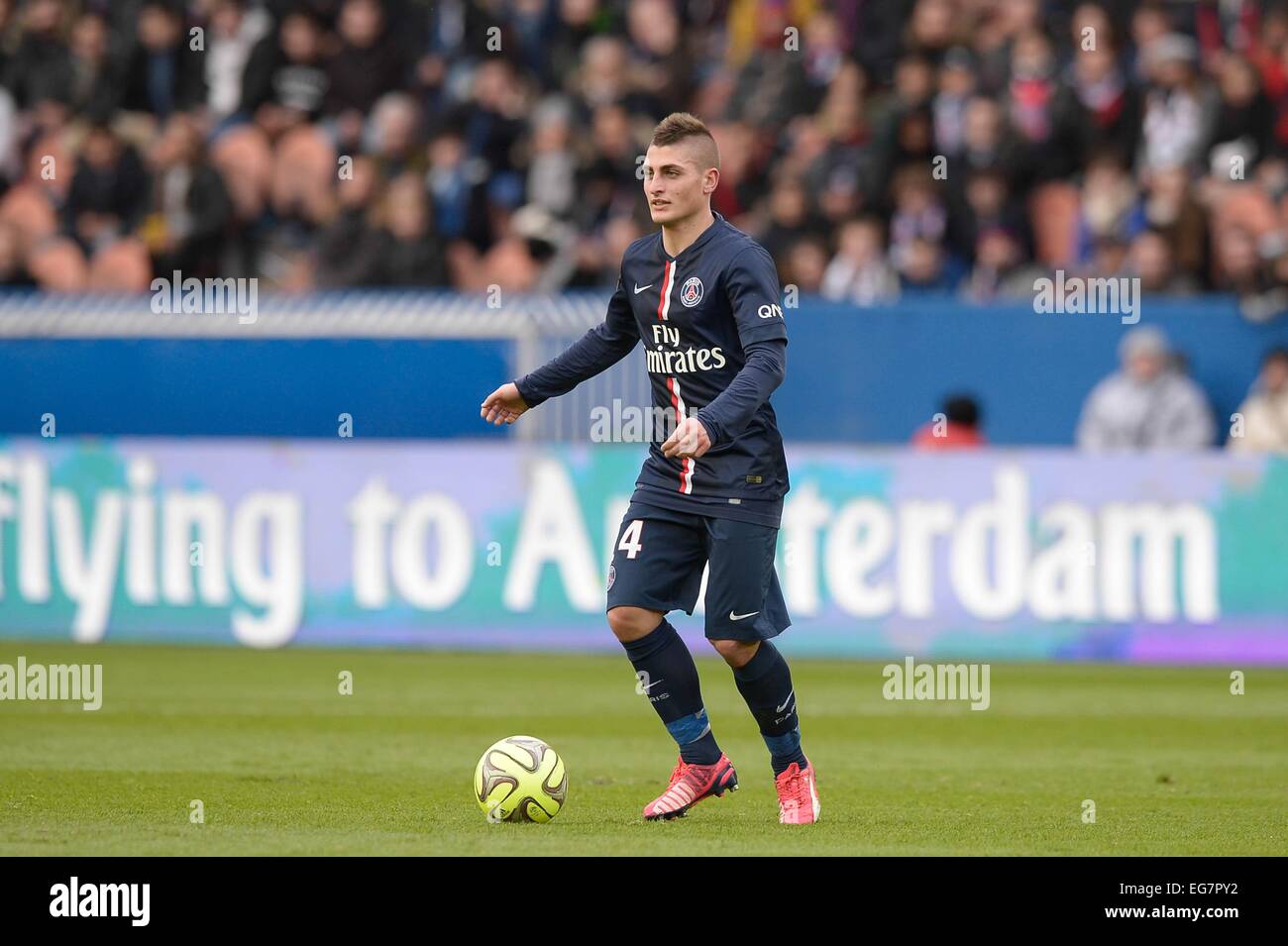 Marco Verratti - 14.02.2015 - Paris Saint Germain/Caen - 25eme journee de Ligue 1.Photo : Andre Ferreira/Icona Sport Foto Stock