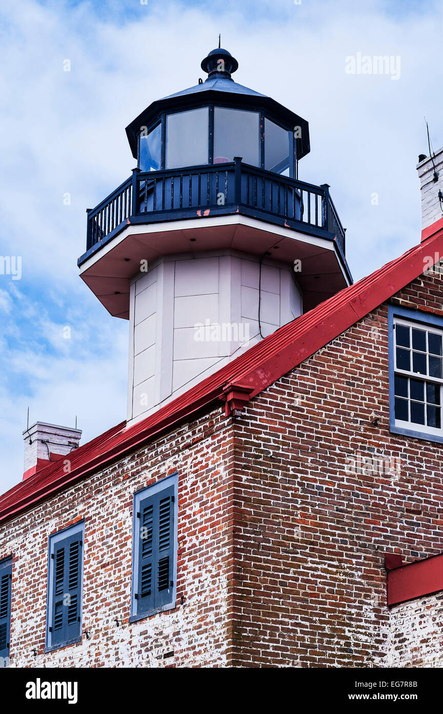 East Point Lighthouse sulla baia di Deleware, New Jersey, STATI UNITI D'AMERICA Foto Stock
