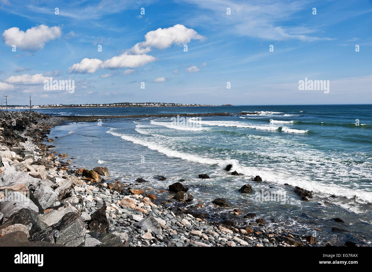 Spiaggia, York, Maine, Stati Uniti d'America Foto Stock