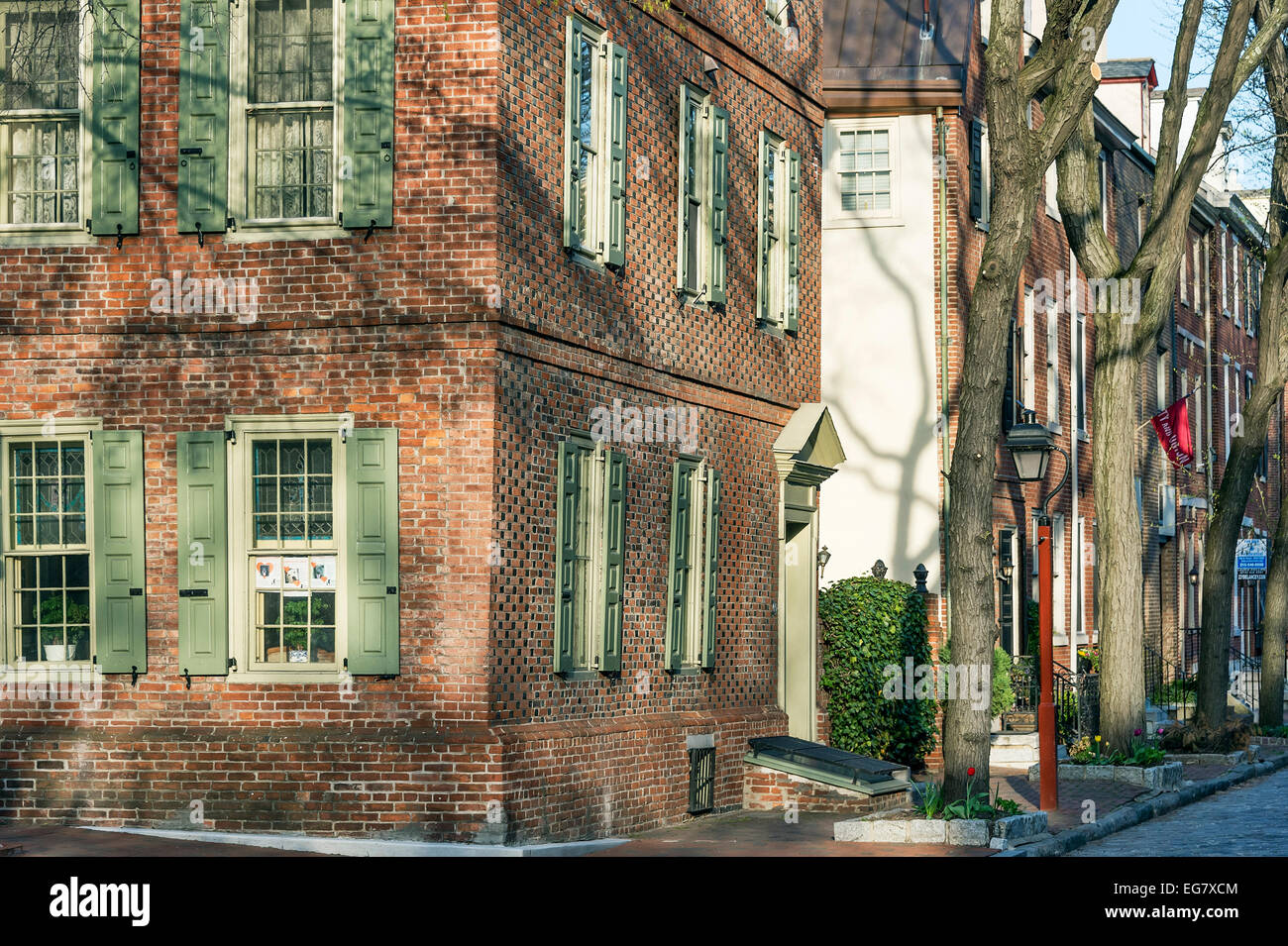 Città coloniale casa, società Hill, Philadelphia, Pennsylvania, STATI UNITI D'AMERICA Foto Stock