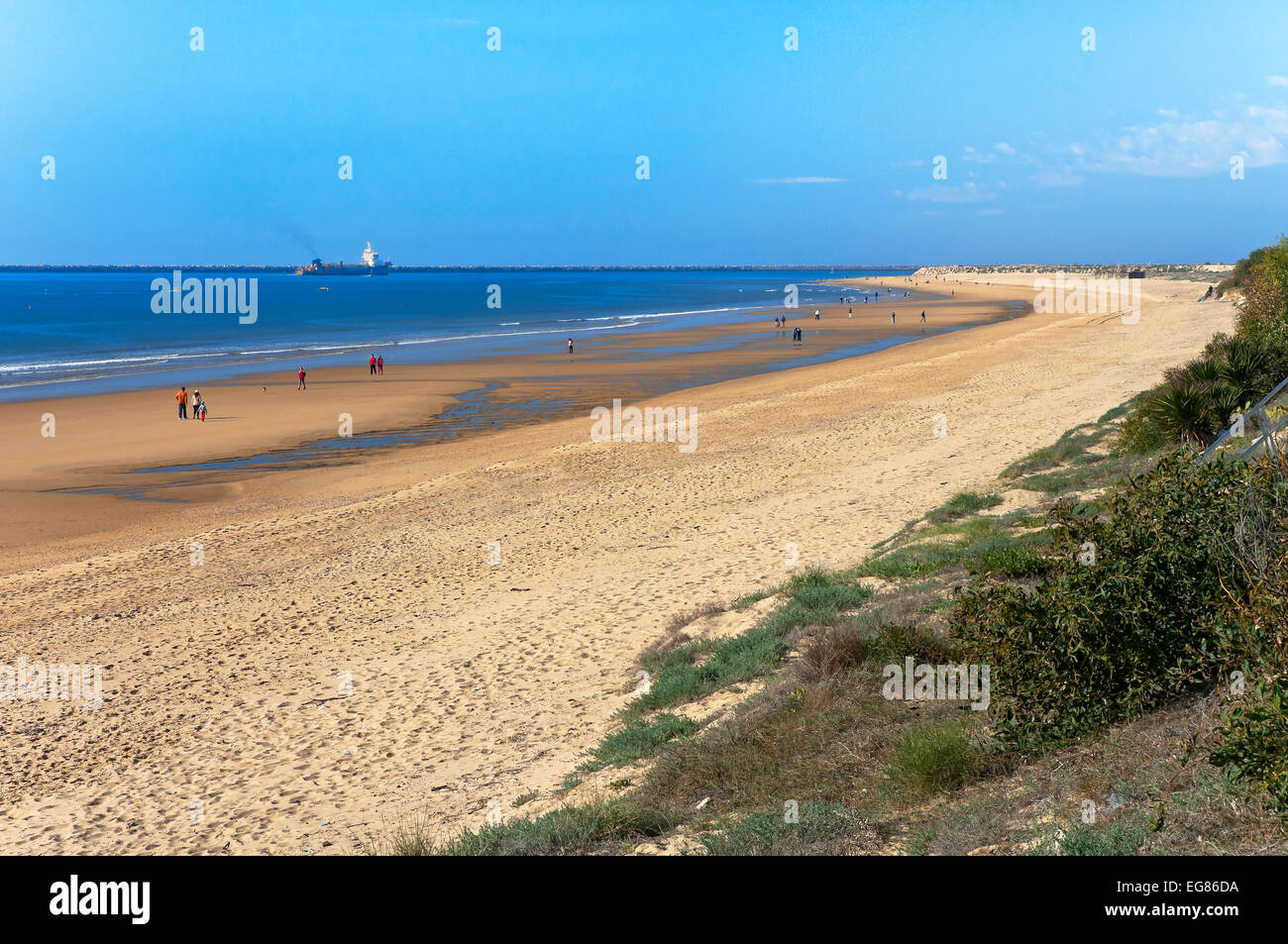 Spiaggia di Mazagon, Mazagon Huelva e provincia, regione dell'Andalusia, Spagna, Europa Foto Stock