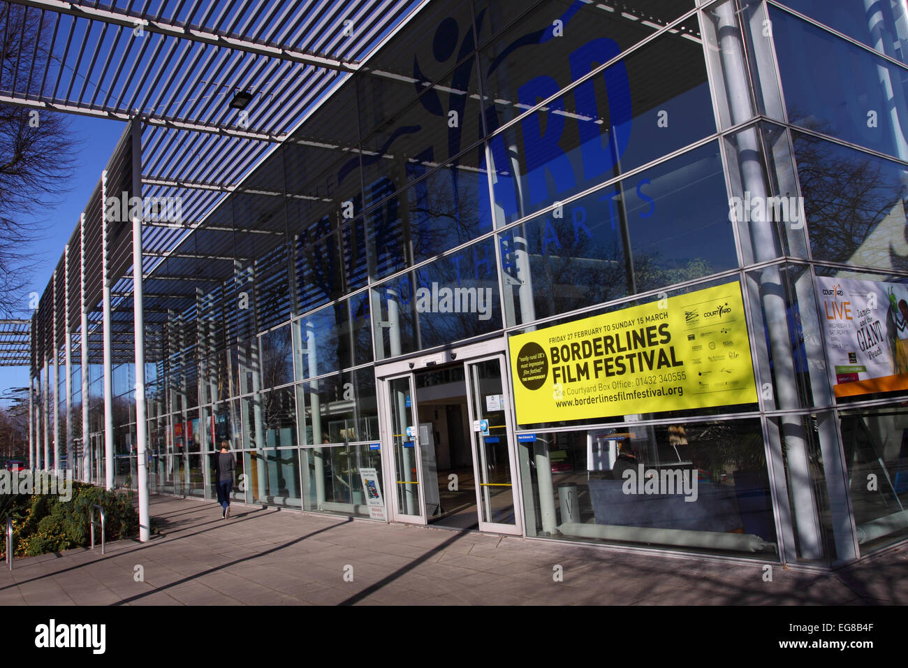 Hereford REGNO UNITO Il Cortile Centro per le Arti è un moderno teatro cinema e arti venue in Hereford, Foto Stock