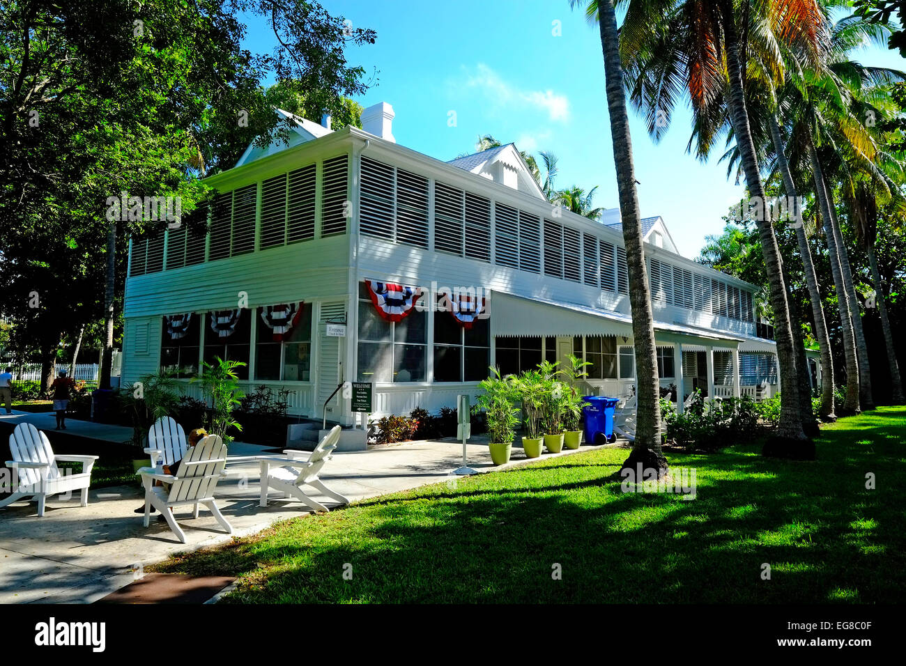 Little White House il presidente Harry Truman Key West Florida FL destinazione per Western Caribbean Cruise da Tampa Foto Stock