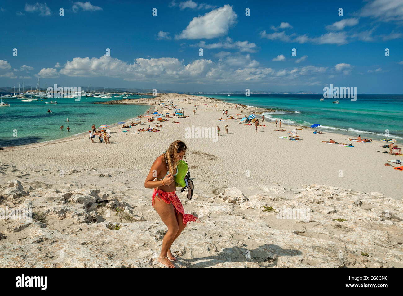 Spiaggia Di Ses Illetes Sulla Sinistra E Llevant Spiaggia