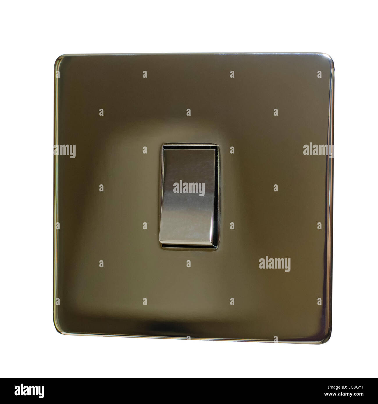 Chrome elettrico interruttore luce Foto Stock
