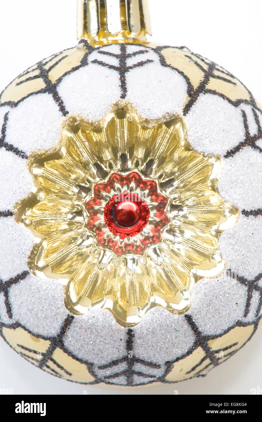 Le lampadine di Natale su bianco Foto Stock