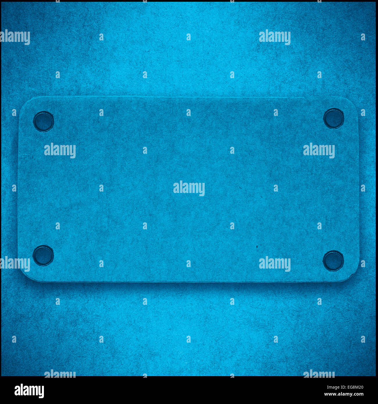 Cartoncino blu sfondo astratto o etichetta di cartone sulla trama della carta Foto Stock