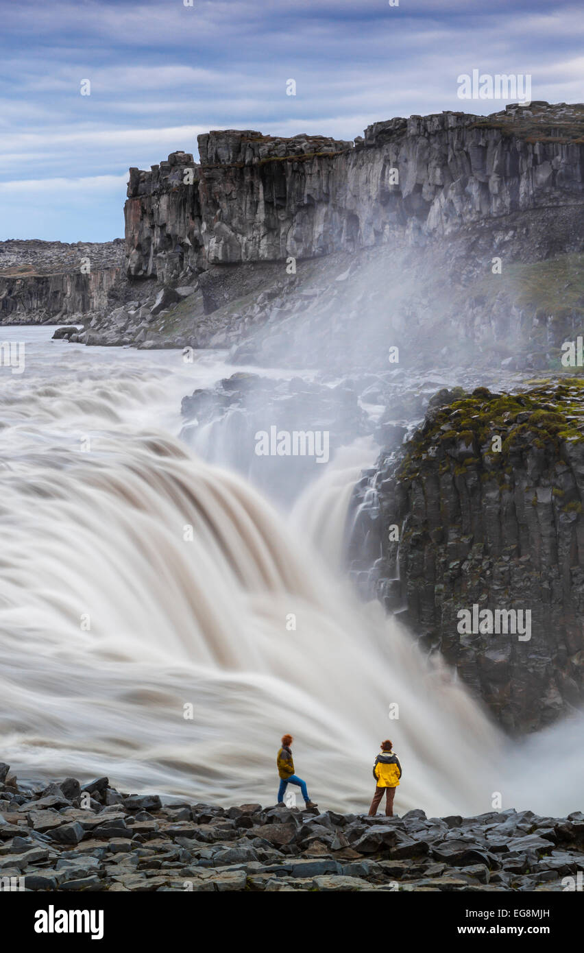 Dettifoss cascata. Jokulsargljufur National Park. L'Islanda, Europa Foto Stock