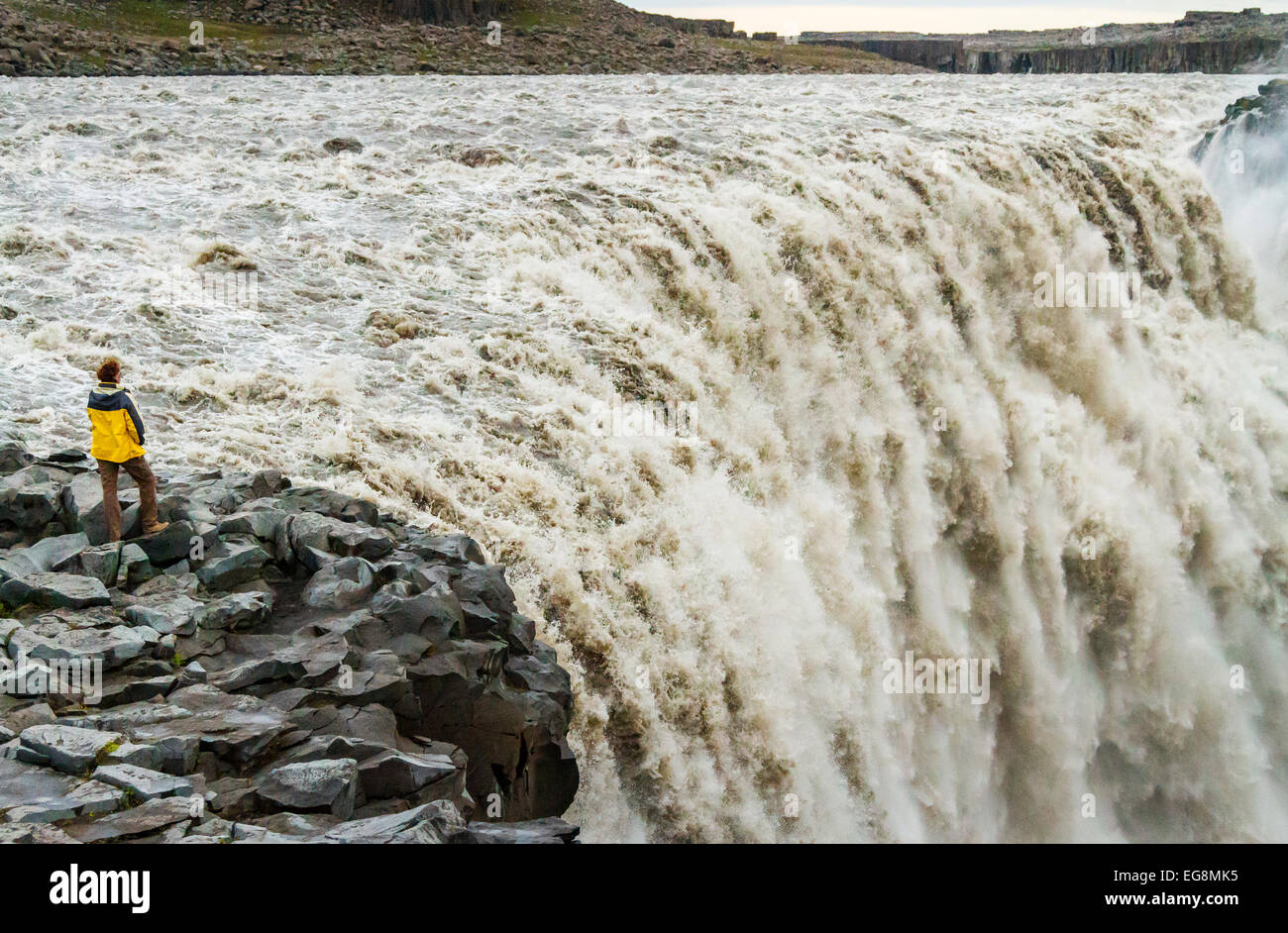 Dettifoss cascata. Jokulsargljufur National Park. L'Islanda, Europa Foto Stock