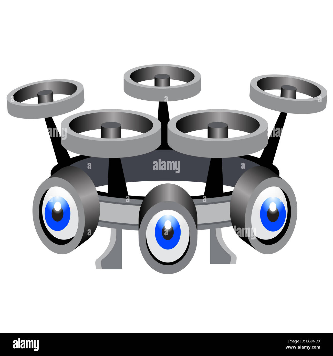 Una immagine di una sorveglianza spy drone icona. Foto Stock
