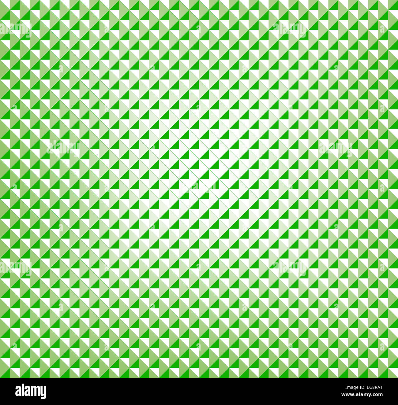 Geometrico tridimensionale pattern che compaiono nel gradiente verdi Foto Stock