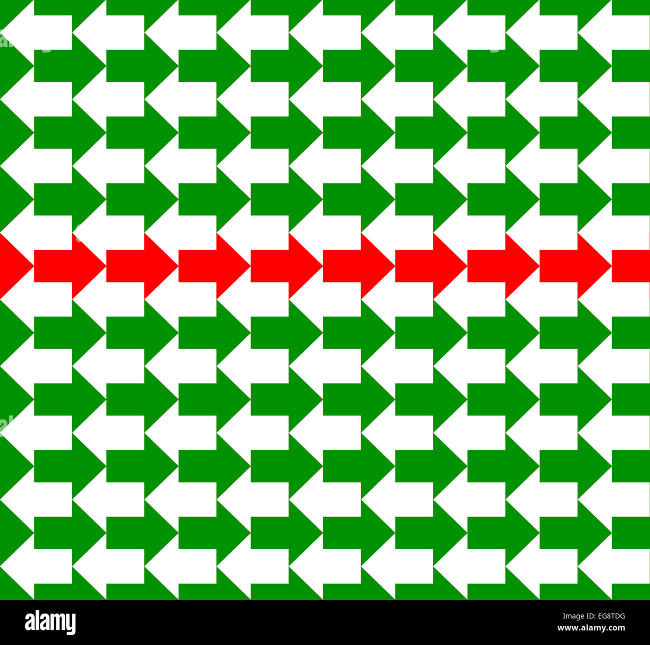 Verde e bianco le frecce che puntano in direzioni opposte, un modello senza giunture Foto Stock Verde e bianco le frecce che puntano in direzioni opposte, un modello senza giunture Foto Stock
