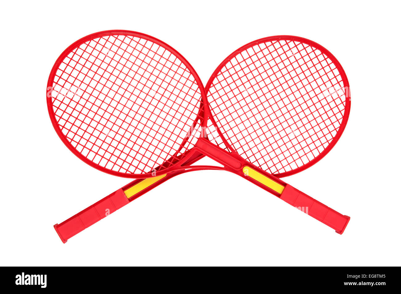Oggetto isolato su bianco - badminton racchetta Foto Stock
