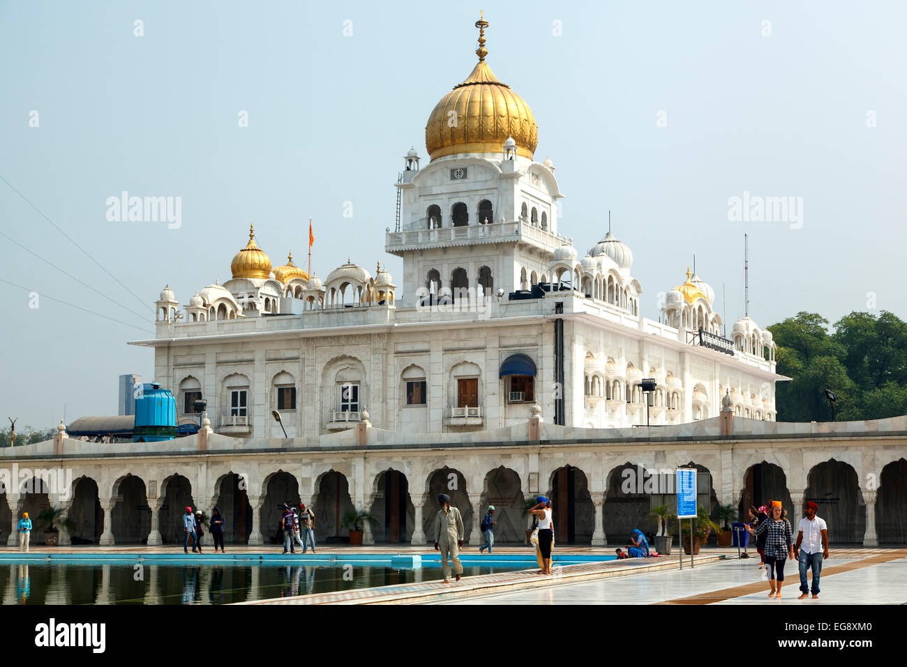 Gurudwara (tempio sikh) Bangla Sahib, New Delhi, India Foto Stock