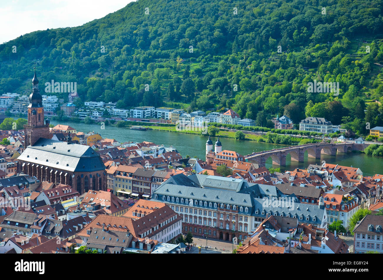 Vista panoramica della città dal Castello Foto Stock