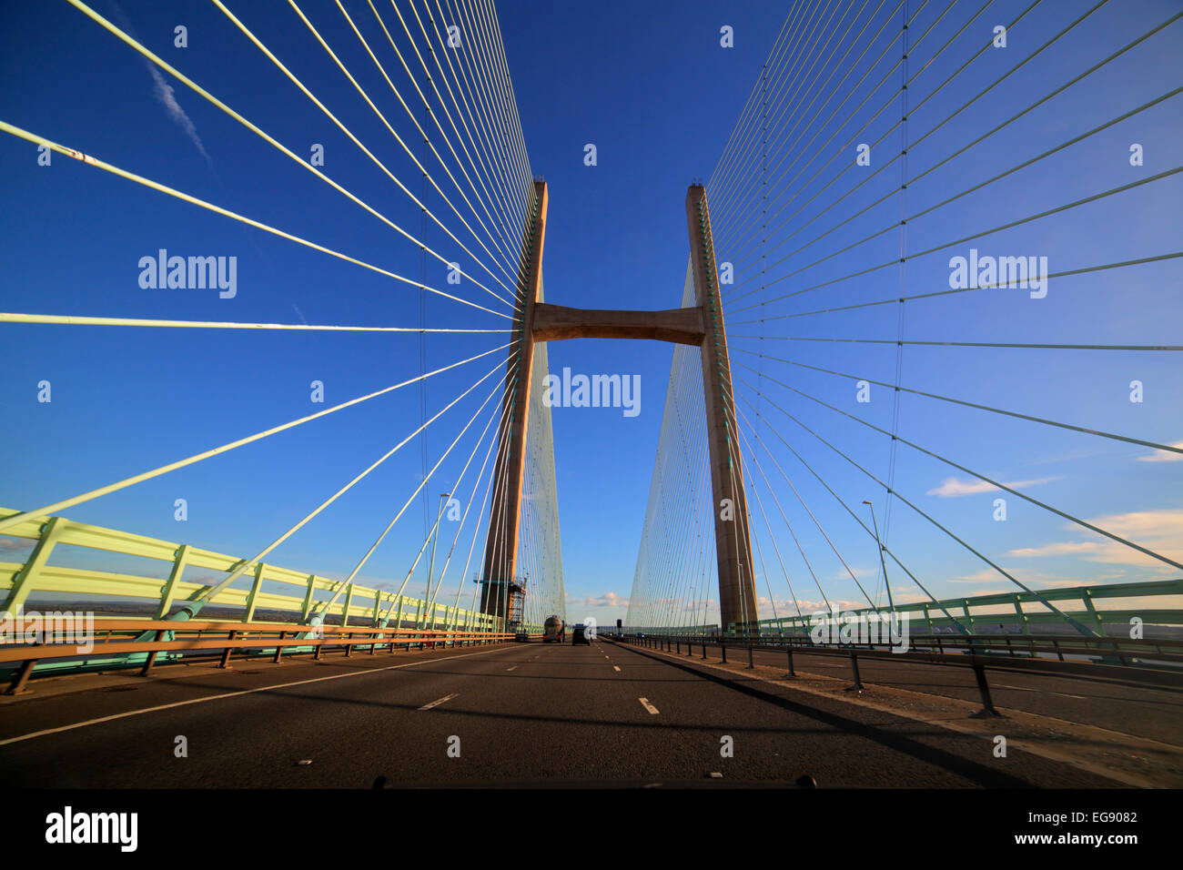 Attraversando la seconda Severn Crossing. Settembre 2013. Foto Stock