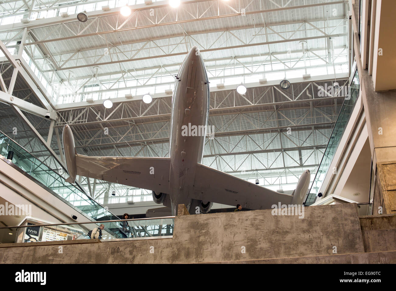 Denver, Colorado - Concourse C all'Aeroporto Internazionale di Denver. Foto Stock