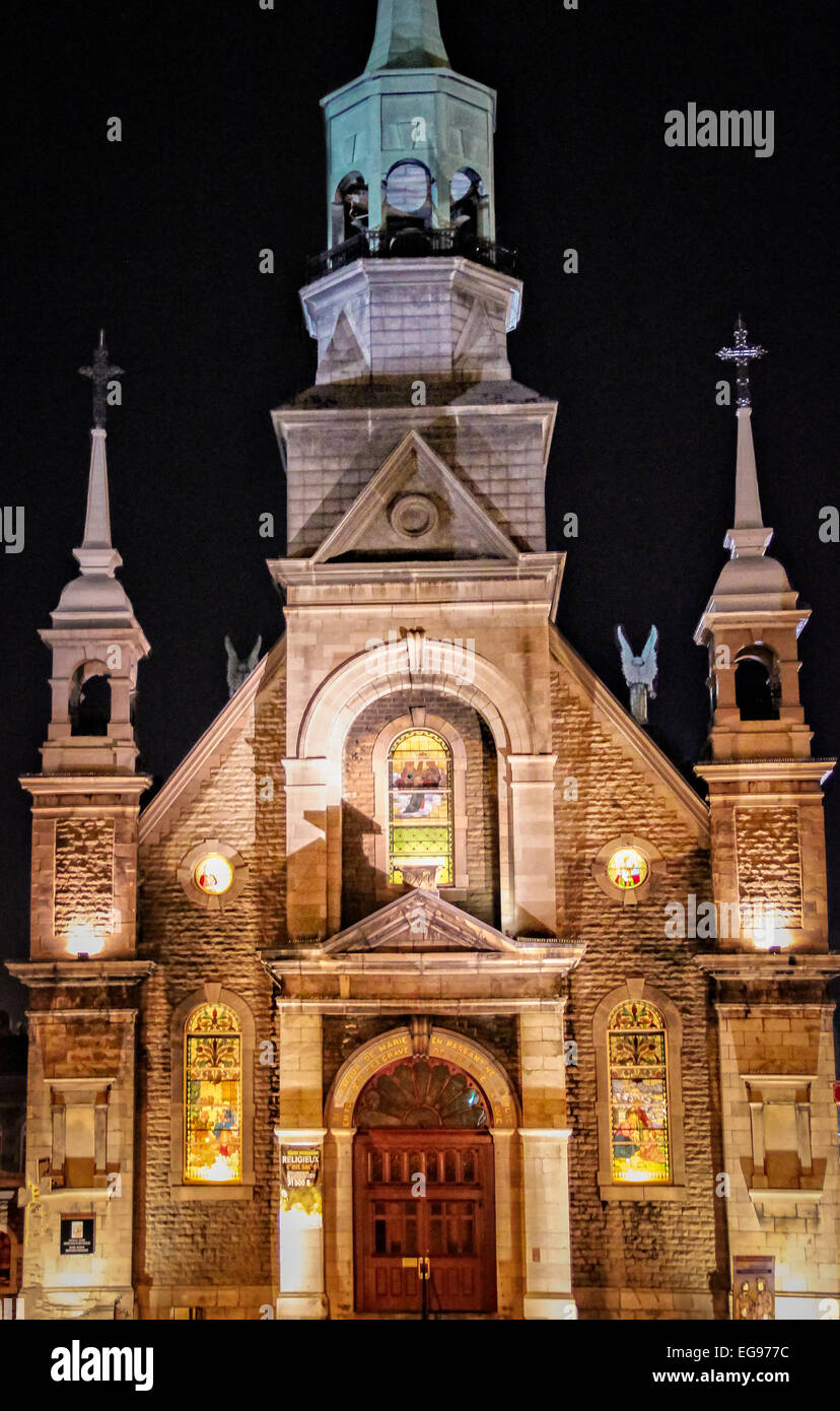 La cattedrale di Notre Dame de Bon Secours Cappella in Old Montreal. Foto Stock