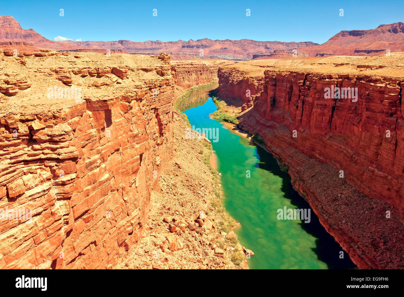 Stati Uniti d'America, Arizona, il Parco Nazionale del Grand Canyon, acque verdi di Marble Canyon Foto Stock