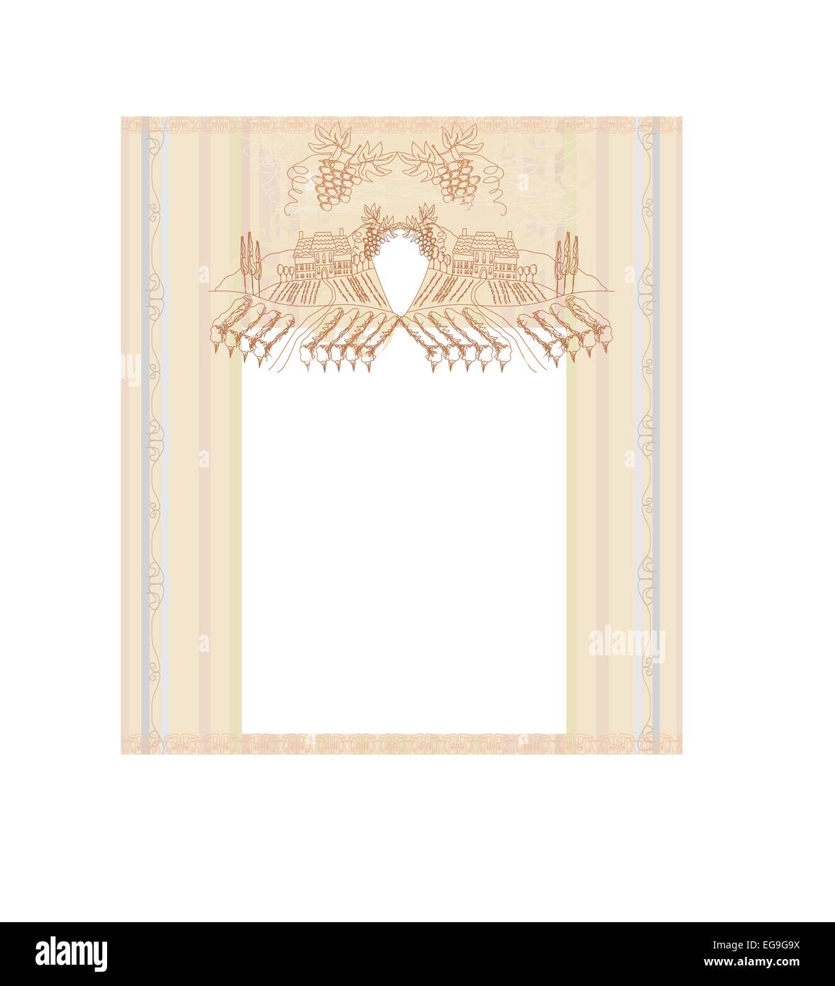 Illustrazione Vettoriale di vigneto Illustrazione Vettoriale