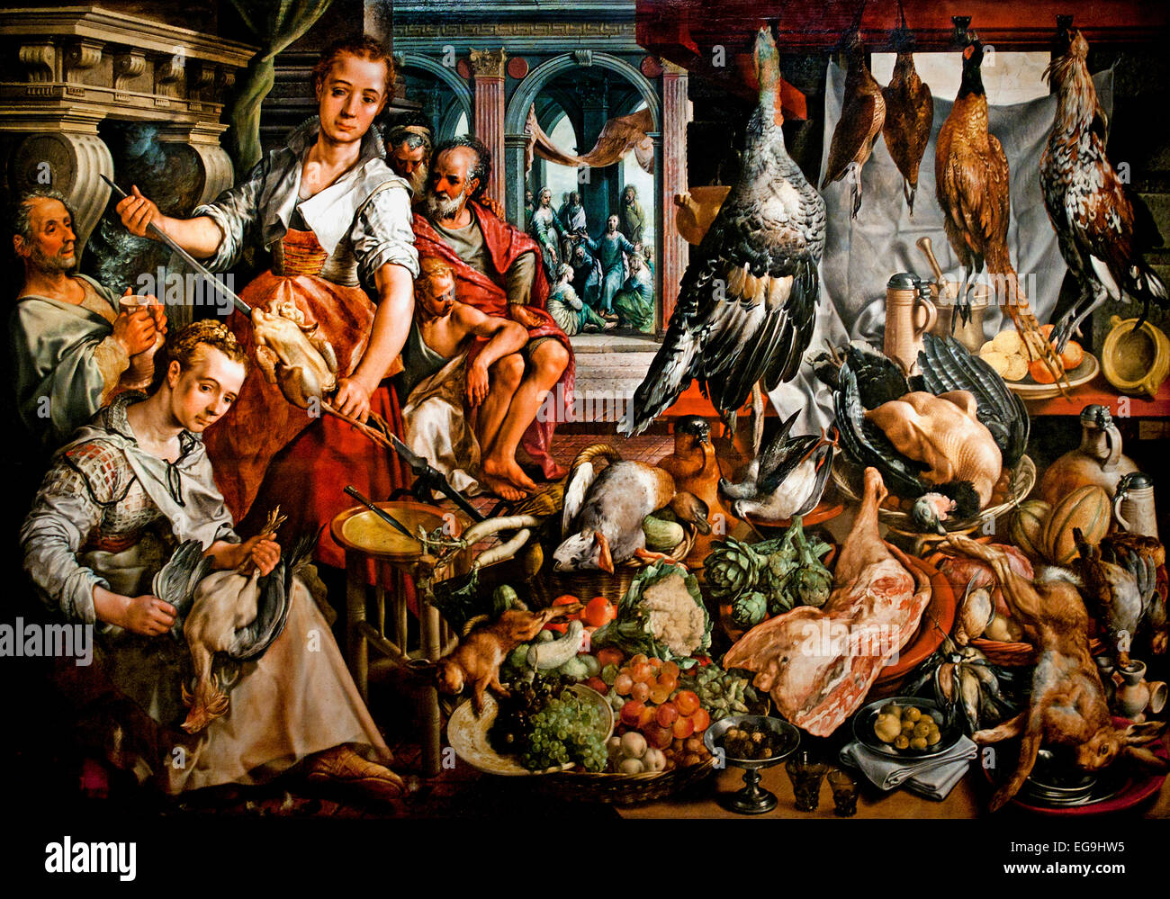 La cucina ben attrezzata 1566 Joachim Beuckelaer 1533 - 1575 belga Belgio Foto Stock