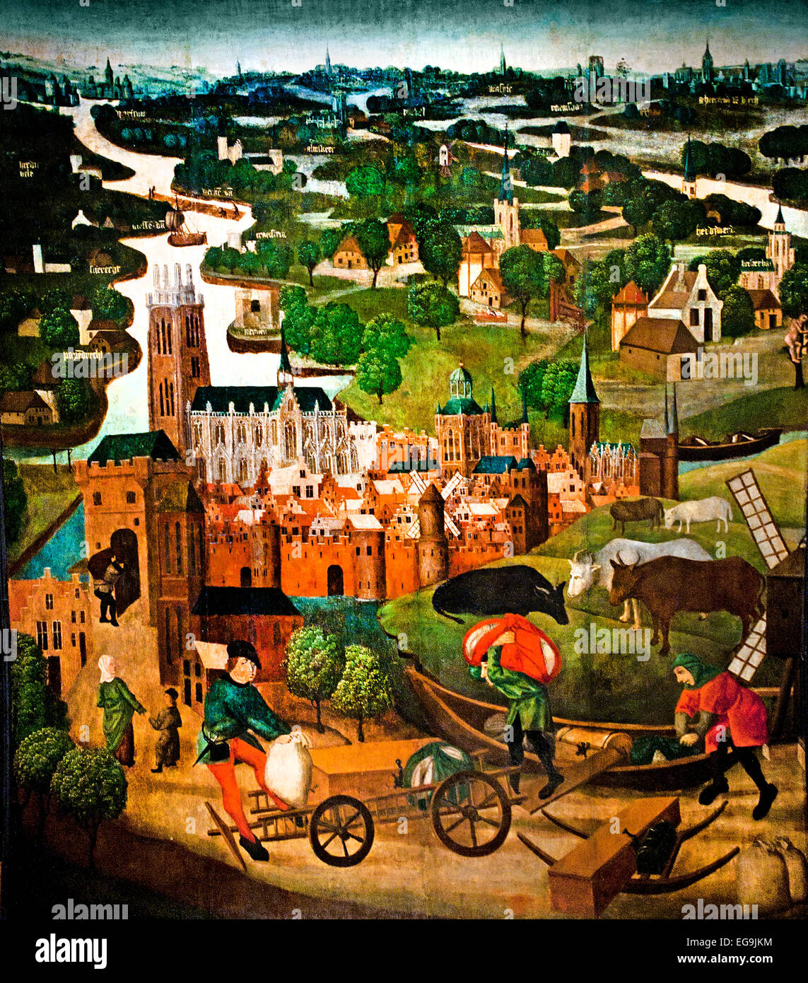 La Santa Elisabetta sua giorno Alluvione 1490 Master della Santa Elisabetta pannelli Olandese Olandese ( Città di Dordrecht ) Foto Stock