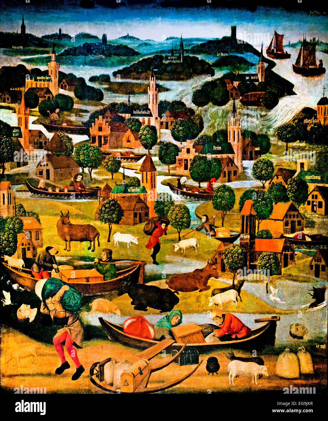 La Santa Elisabetta sua giorno Alluvione 1490 Master della Santa Elisabetta pannelli Olandese Olandese ( Città di Dordrecht ) Foto Stock