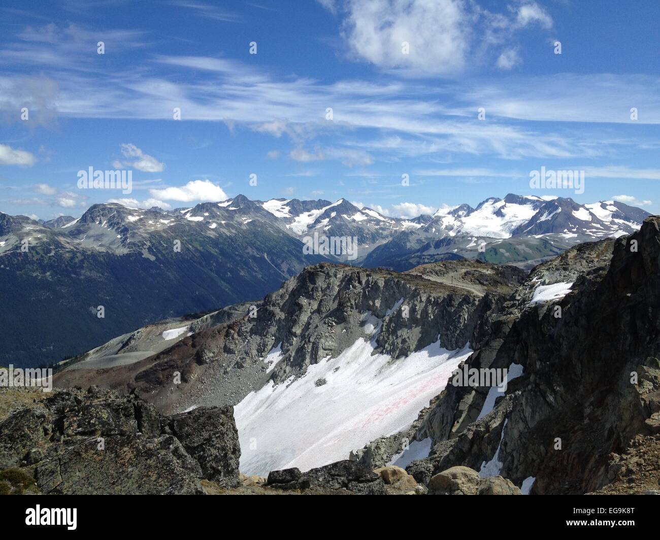 Canada, British Columbia, Whistler, bellissime montagne innevate Foto Stock