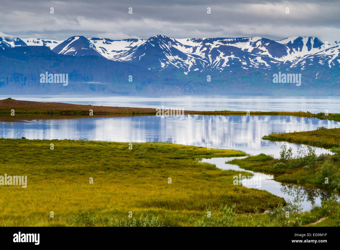 Estuary in Skjalfandi bay. Husavik. L'Islanda, l'Europa. Foto Stock