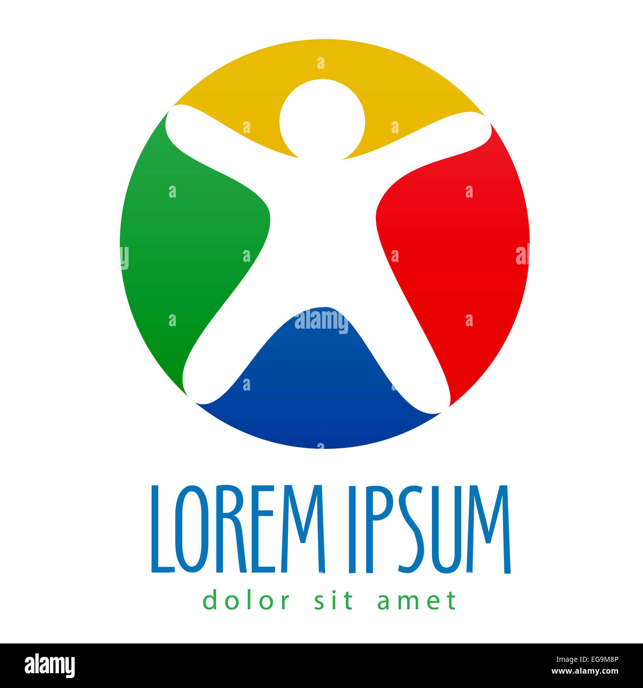 Astratti persone su uno sfondo bianco. illustrazione vettoriale Foto Stock