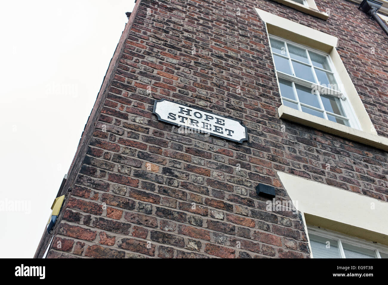 Hope Street segno, Liverpool Foto Stock