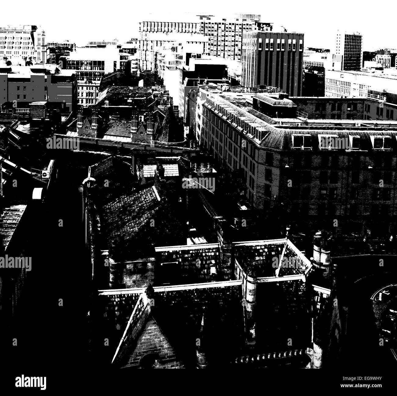 Manchester skyline aprile 2012 Foto Stock