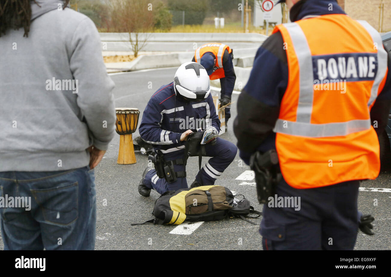 Francia, Marzo 2013: dogane Foto Stock