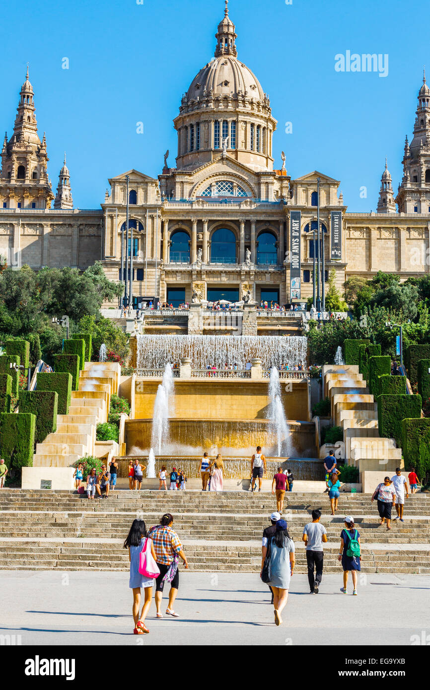 Barcellona (Catalogna, Spagna), Agosto 2014: Il Museo MNAC Foto Stock