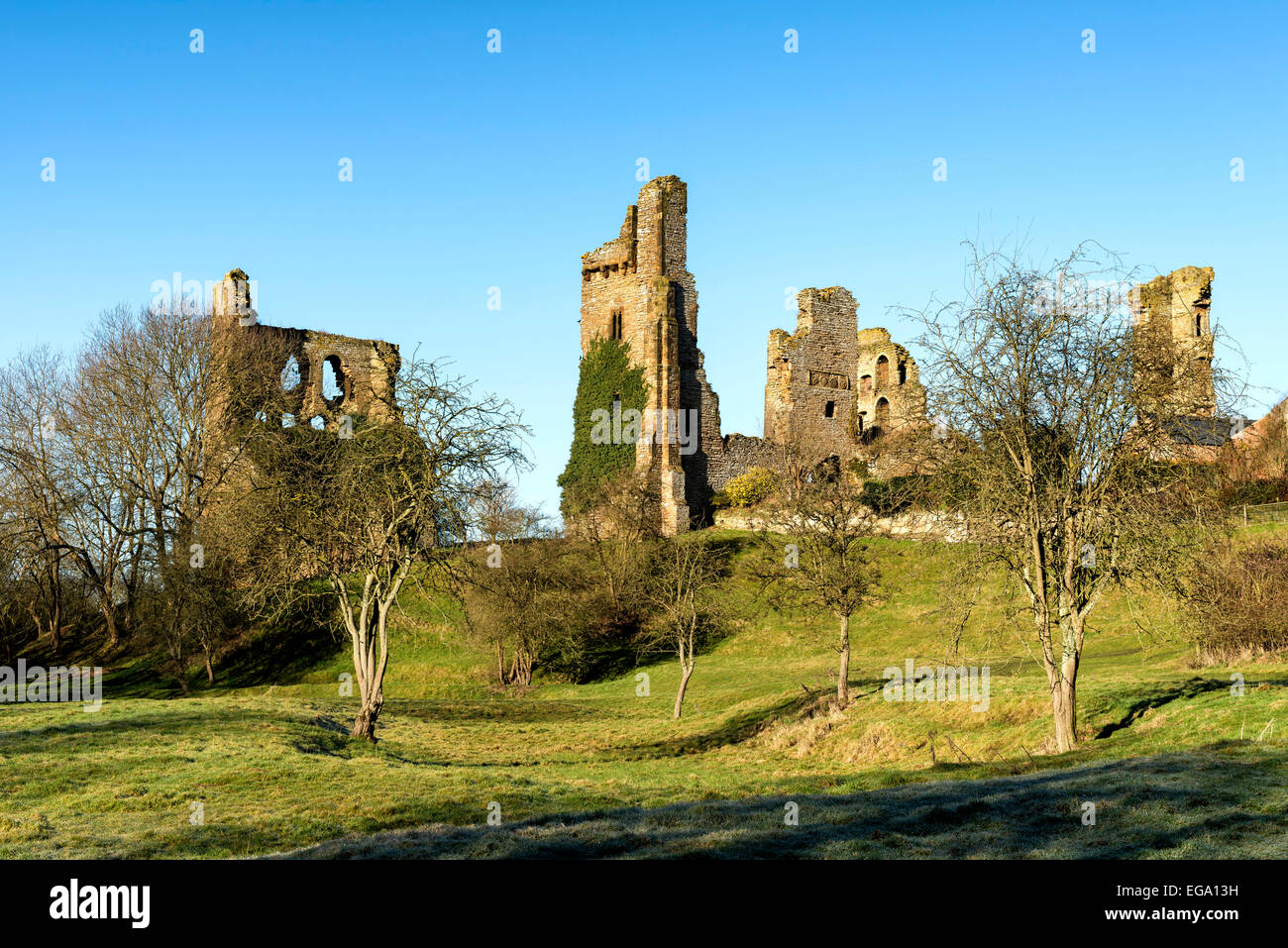 Le rovine di Sheriff Hutton castle Foto Stock