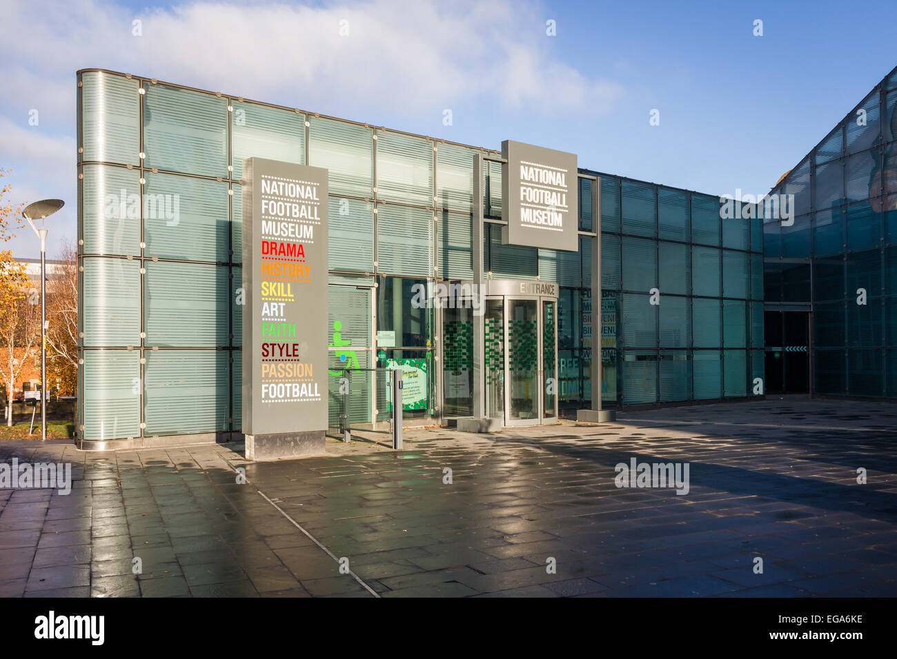 Il Museo Nazionale del calcio all'Urbis di Manchester Foto Stock