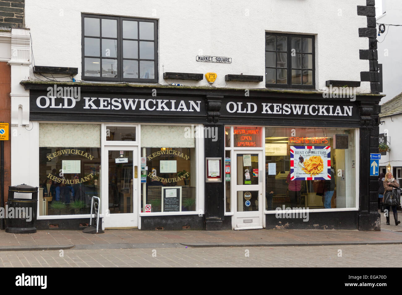 Vecchio Keswickian pesce e Chip shop in Keswick, Cumbria Foto Stock