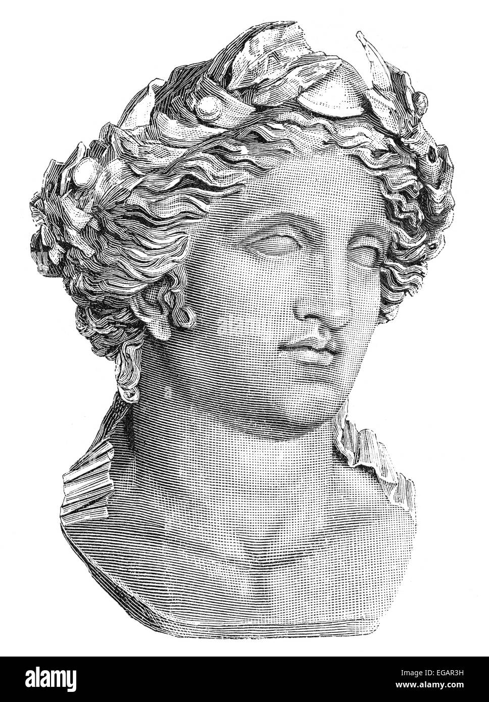 Nero o Nero Claudio Cesare Augusto Germanicus, 37 - 68, imperatore romano da 54 a 68, Foto Stock