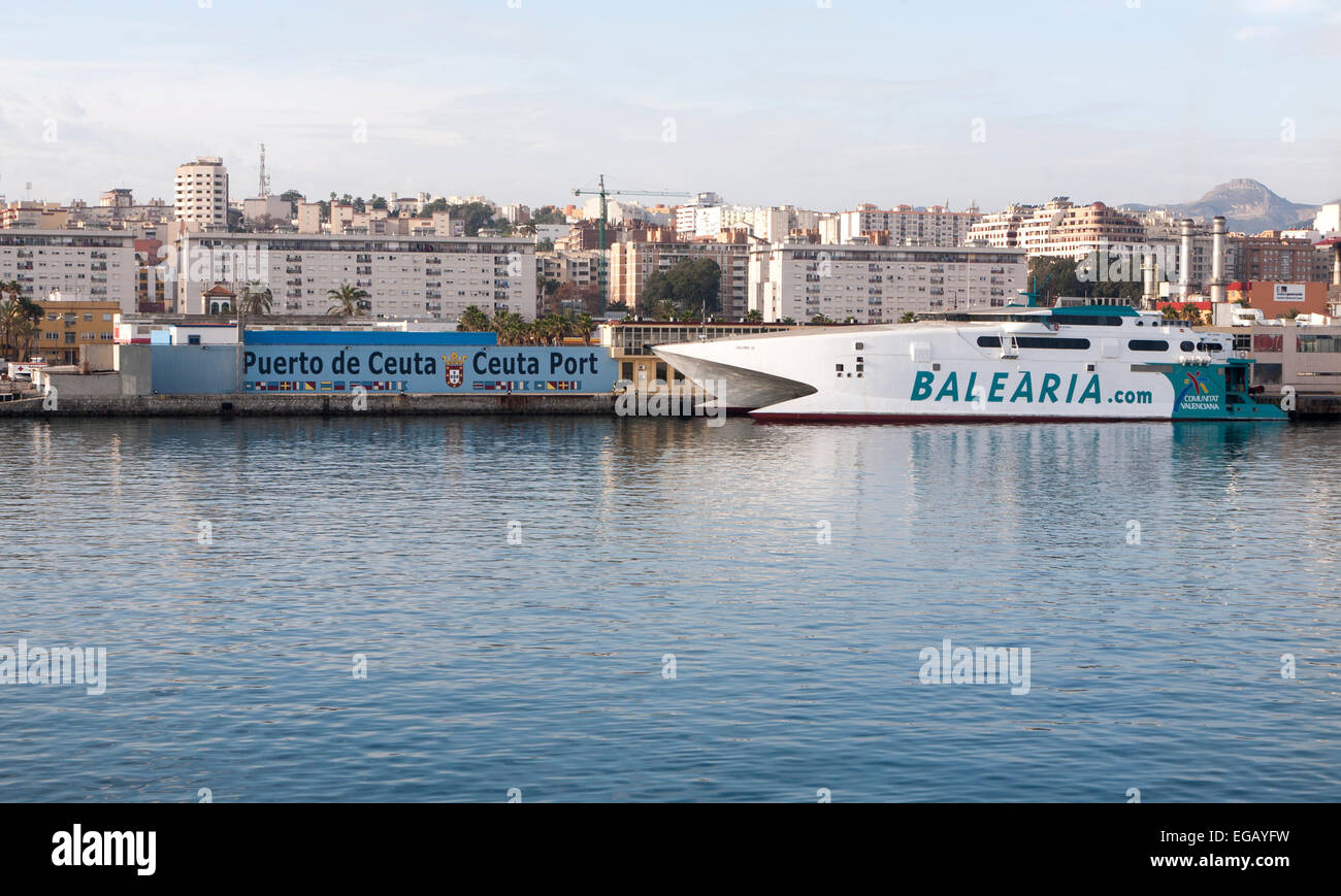 Porto di Ceuta, territorio spagnolo in nord Africa, Spagna Foto Stock