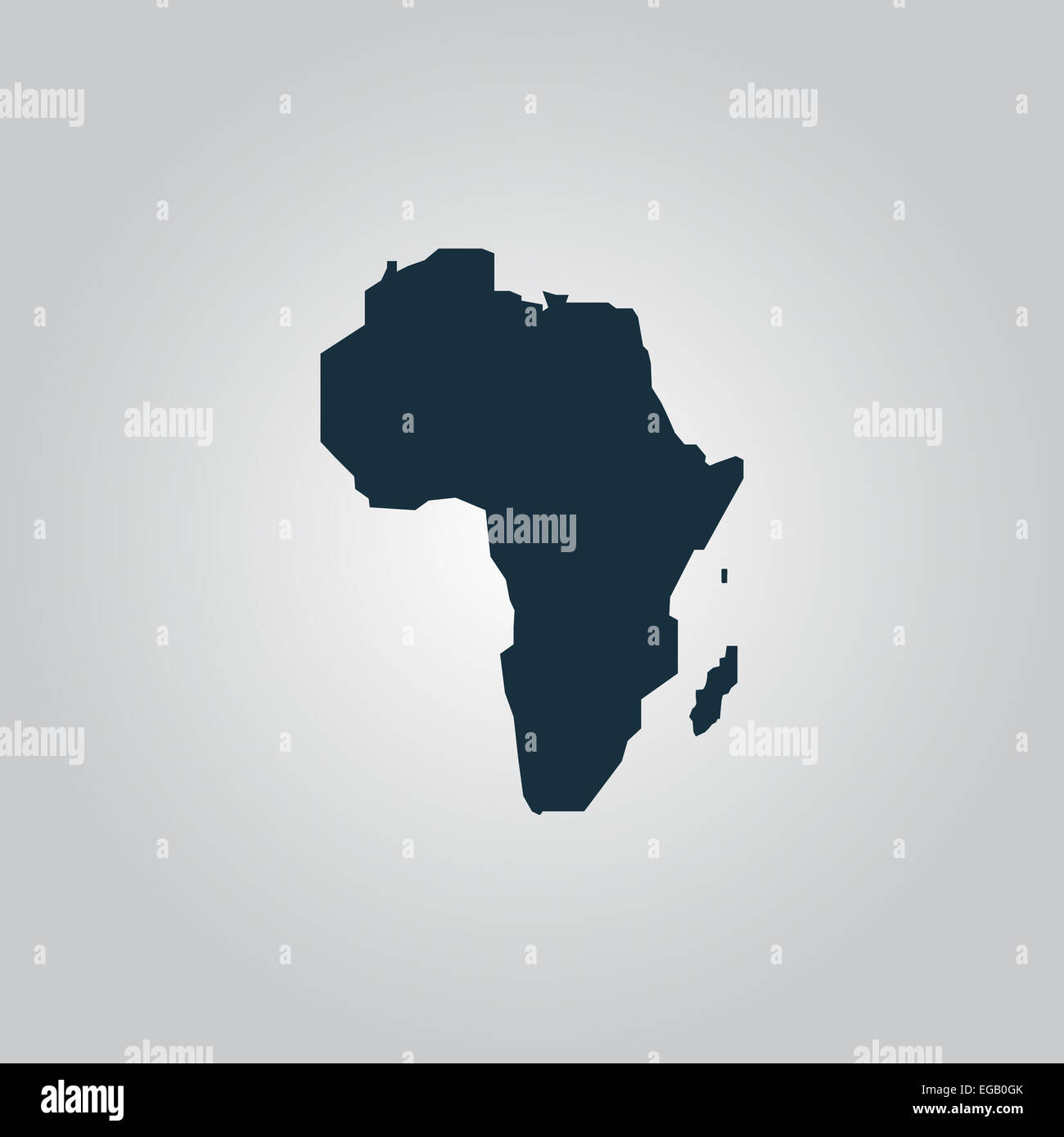 Africa mappa - icona vettore isolato Foto Stock