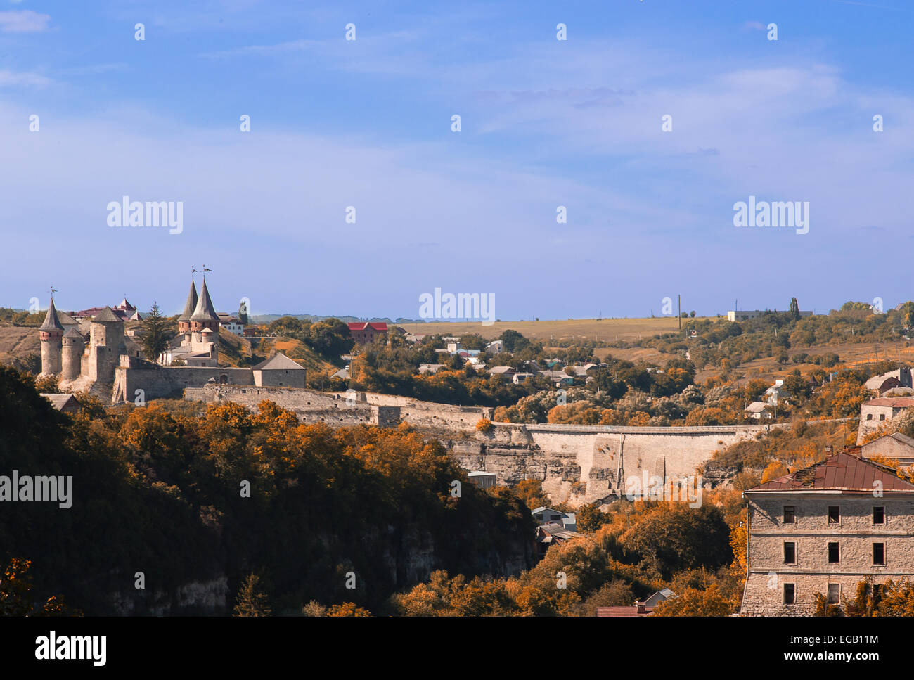 Fortezza Kamenetz-Podolsk paesaggio giorno Foto Stock