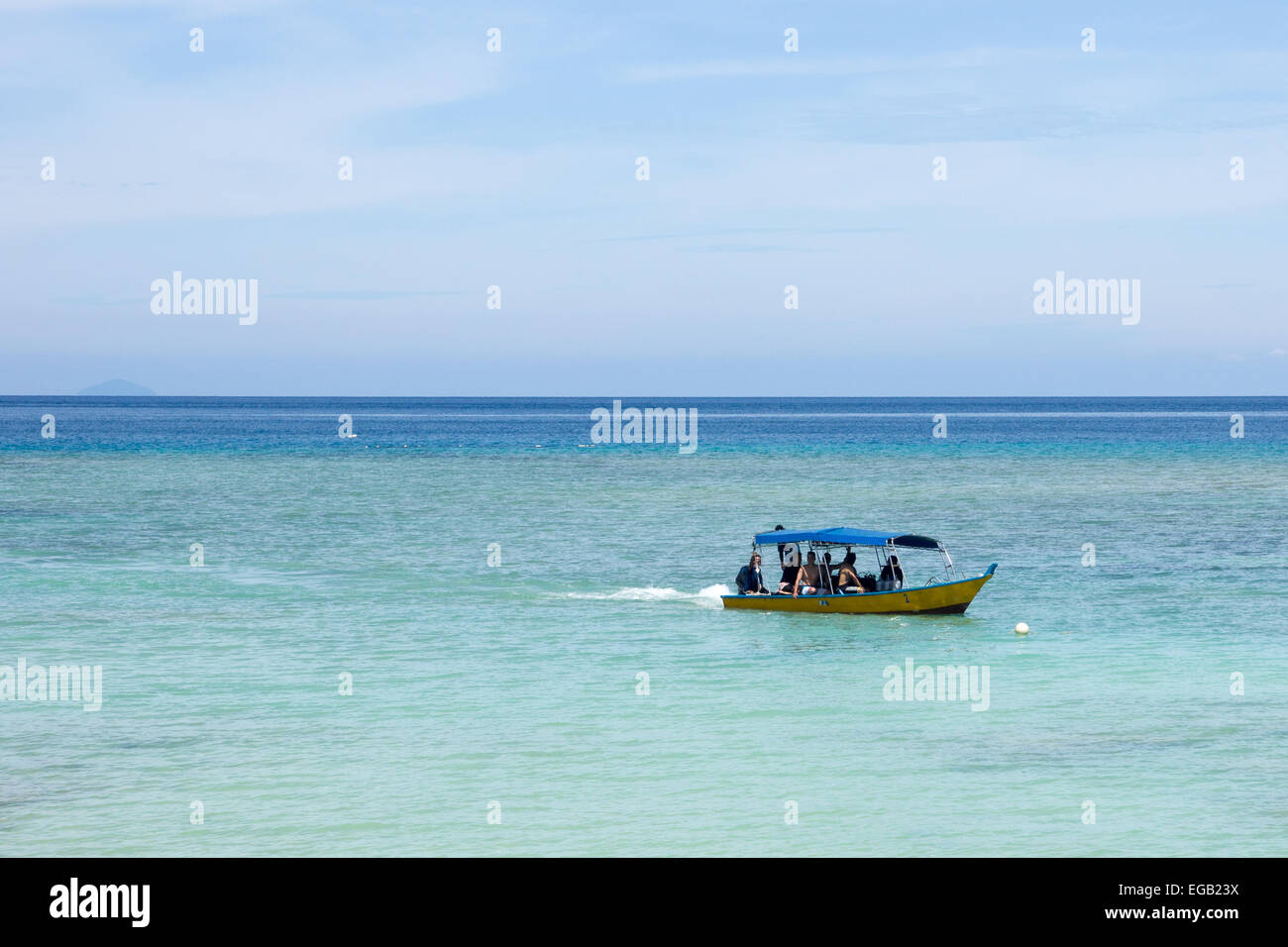 Barca usata per un scuba diving viaggio a Pulau perhentian, Malaysia Foto Stock