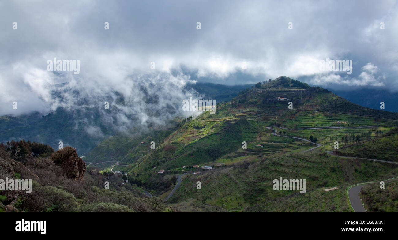 Centrale di Gran Canaria, Morro de Armonia e Barranco de las Nieves Foto Stock