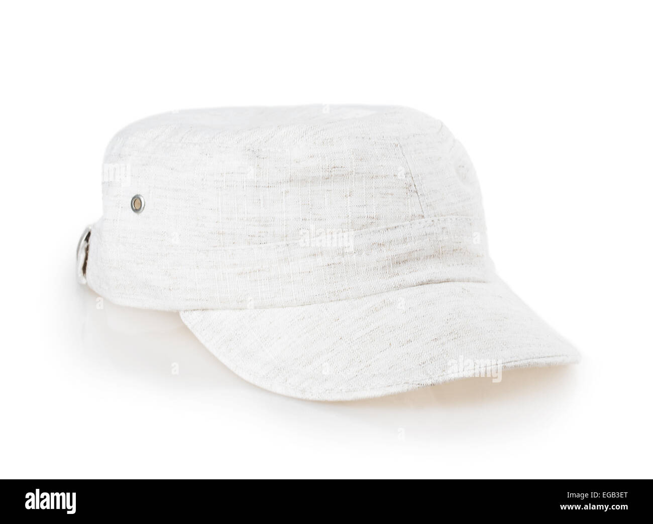 Tappo bianco da baseball hat sfondo isolato Foto Stock